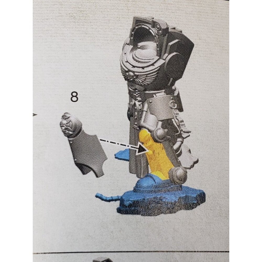 Warhammer 40k Space Marine Bits Terminator Captain Armored Torso Tabard Set #01 - Picture 7 of 7